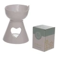 Kominek ceramiczny Serce 11 x 8 x 8 (biały) z opakowaniem