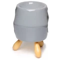 Kominek ceramiczny na nóżkach 12 x 9 x 9 (szary), zbliżenie boku