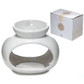 Kominek ceramiczny Owal 12 x 14,5 x 9,5 (biały, podwójny) z opakowaniem