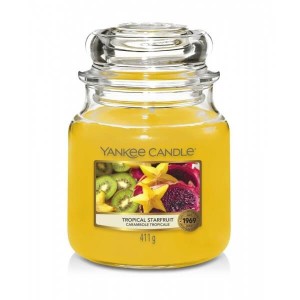 Świeca Yankee Candle Tropical Starfruit, średni słoik (411g)