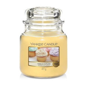 Świeca Yankee Candle Vanilla Cupcake, średni słoik (411g)