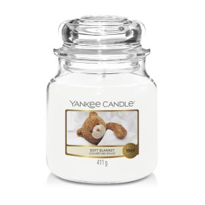 Świeca Yankee Candle Soft Blanket, średni słoik (411g)