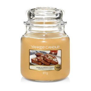 Świeca Yankee Candle Vanilla French Toast, średni słoik (411g)