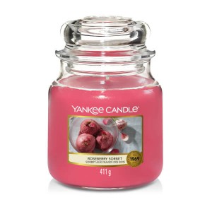 Świeca Yankee Candle Roseberry Sorbet, średni słoik (411g)