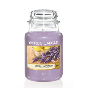 Świeca Yankee Candle Lemon Lavender, duży słoik (623g)