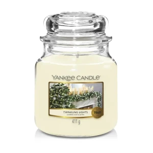Świeca Yankee Candle Twinkling Lights, średni słoik (411g)