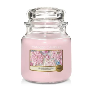 Świeca Yankee Candle Snowflake Cookie, średni słoik (411g)