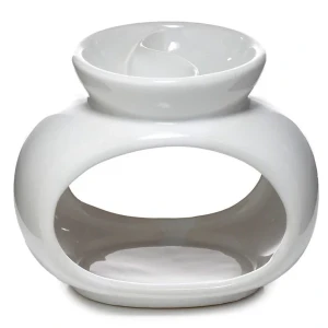 Kominek ceramiczny Owal 12 x 14,5 x 9,5 (biały, podwójny)