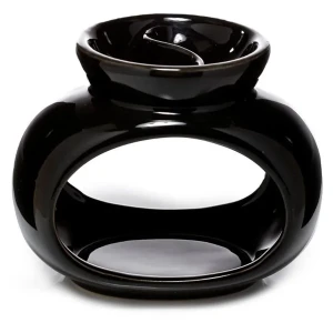 Kominek ceramiczny Owal 12 x 14,5 x 9,5 (czarny, podwójny)