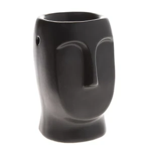 Kominek ceramiczny Głowa 13 x 9 x 8 cm (czarny)