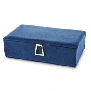Szkatułka na biżuterię 6 x 19 x 11,5 cm (niebieska)