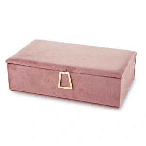 Szkatułka na biżuterię 6 x 19 x 11,5 cm (różowa)