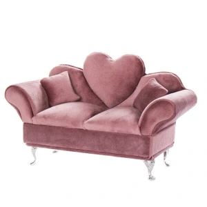 Szkatułka na biżuterię Sofa 15 x 25 x 10 cm (różowa)