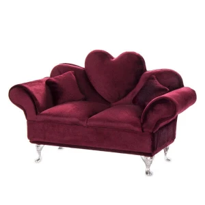 Szkatułka na biżuterię Sofa 15 x 25 x 10 cm (czerwona)