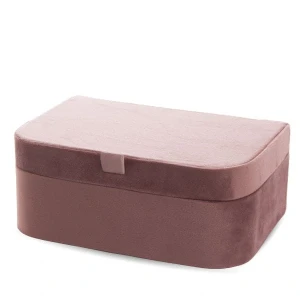 Szkatułka na biżuterię 8,5 x 21,5 x 14 cm (różowa)