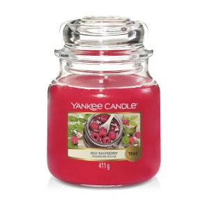Świeca Yankee Candle Red Raspberry, średni słoik (411g)