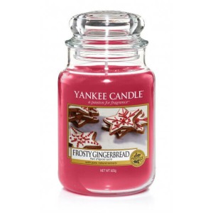 Świeca Yankee Candle Frosty Gingerbread, duży słoik (623g)
