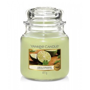 Świeca Yankee Candle Lime & Coriander, średni słoik (411g)