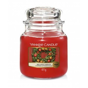 Świeca Yankee Candle Red Apple Wreath, średni słoik (411g)