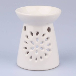 Kominek ceramiczny mozaika 9 x 9 x 11 cm (biały)