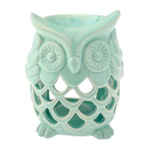 Kominek ceramiczny Sowa 12 x 10 x 9 cm (miętowy)