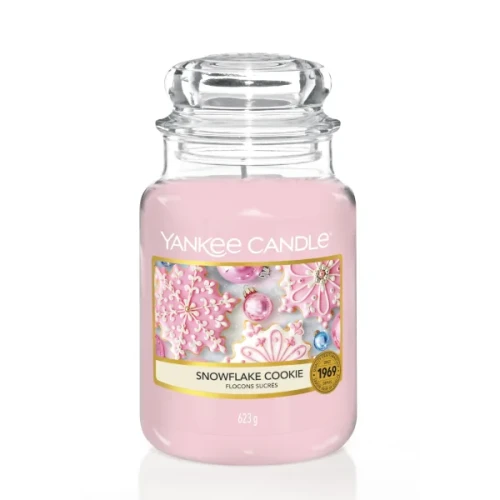Świeca Yankee Candle Snowflake Cookie, duży słoik (623g)