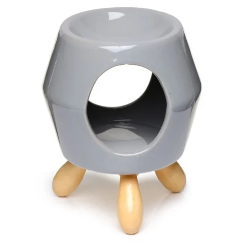 Kominek ceramiczny na nóżkach 12 x 9 x 9 (szary)