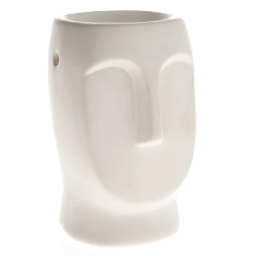 Kominek ceramiczny Głowa 13 x 9 x 8 cm (biały)