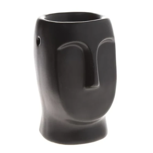 Kominek ceramiczny Głowa 13 x 9 x 8 cm (czarny)