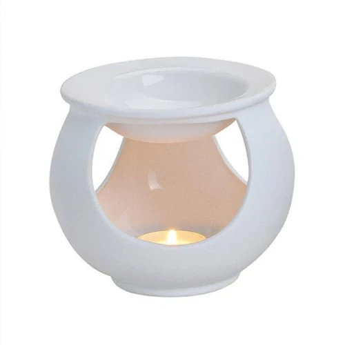 Kominek ceramiczny Kula 12 x 10 x 10 cm (biały)