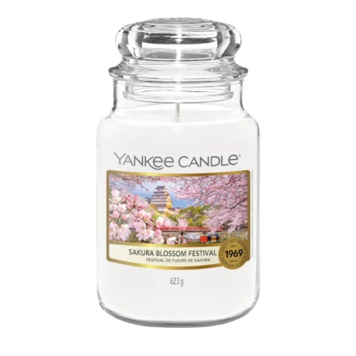 Świeca Yankee Candle Sakura Blossom Festival, duży słoik (623g)
