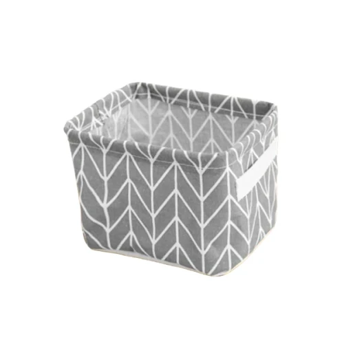 Materiałowy pojemnik Jodełka 13 x 17 x 14 cm (szary)