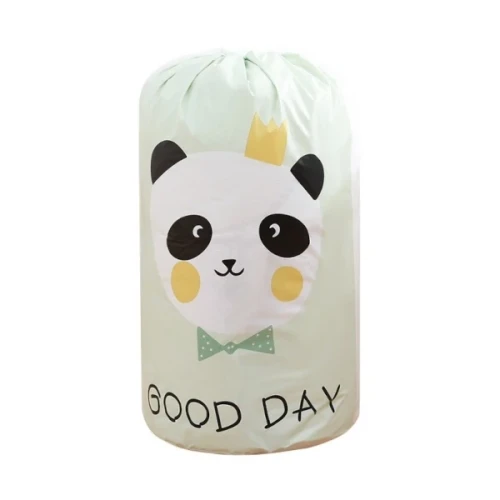 Materiałowy pojemnik worek Panda 83 x 40 x 40 cm (zielony)