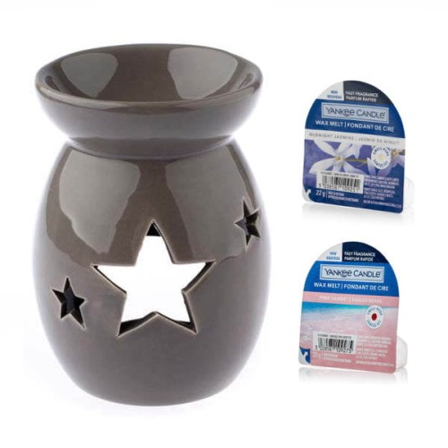 Kominek ceramiczny gwiazdy + 2 woski Yankee Candle