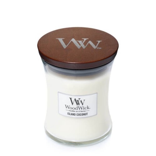 Świeca WoodWick Island Coconut, średnia (275g)