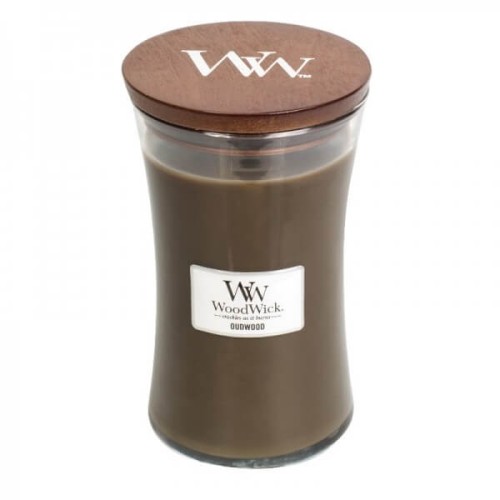 Świeca WoodWick Oudwood, duża (609g)