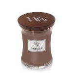 Świeca WoodWick Stone Washed Suede, średnia (275g)