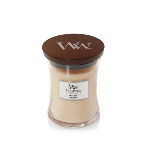 Świeca WoodWick White Honey, średnia (275g)
