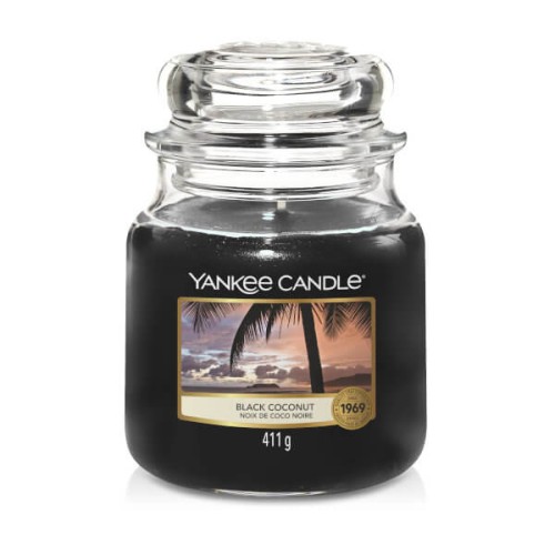 Świeca Yankee Candle Black Coconut średni słoik (411g)