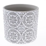 Osłonka betonowa 12,5 x 13 x 13 cm (szara, ornament koła)