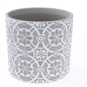 Osłonka betonowa 12,5 x 13 x 13 cm (szara, ornament koła)