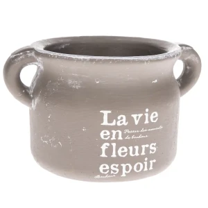 Osłonka ceramiczna Garnek 12,5 x 21 x 14,5 (beżowa)