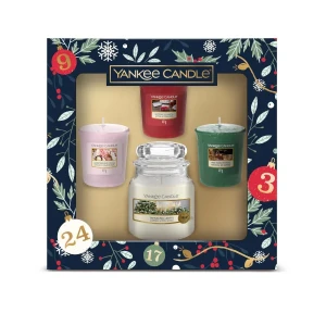 Zestaw Yankee Candle Countdown to Christmas mały słoik + 3 samplery