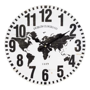 Zegar ścienny Dublin Clocks (biały)