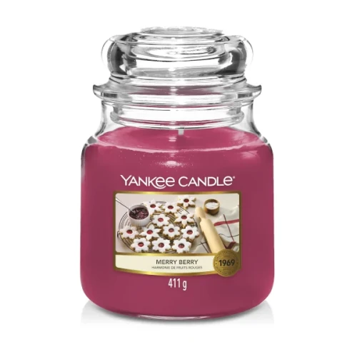 Świeca Yankee Candle Merry Berry, średni słoik (411g)