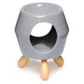 Kominek ceramiczny na nóżkach 12 x 9 x 9 (szary)