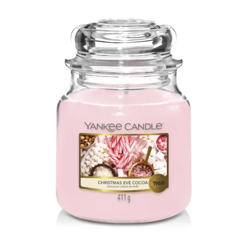 Świeca Yankee Candle Christmas Eve Cocoa, średni słoik (411g)