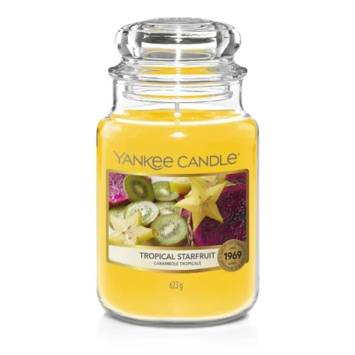Świeca Yankee Candle Tropical Starfruit, duży słoik (623g)
