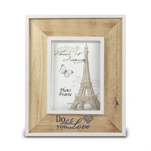 Drewniana ramka na zdjęcia Paris 9 x 13 cm (brązowa, białe ramki)