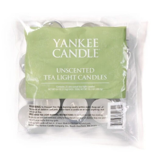 Tealight Yankee Candle bezzapachowy tealight (25 szt)